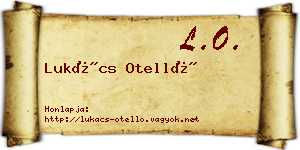 Lukács Otelló névjegykártya